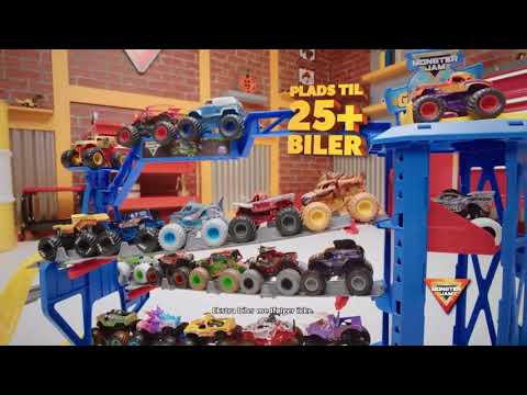 Monster Jam Trucks + Monster Garage Playset - Dansk TVC