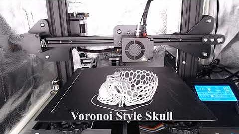 3D Printed  Skull Voronoi Style - octolapse animated time lapse [Hervé ft Katie Stelmanis - Save Me]