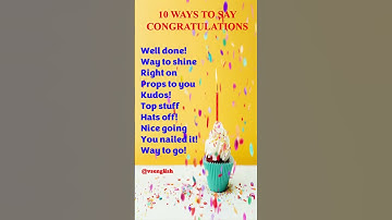 10 OTHER WAYS to Say CONGRATULATIONS #shorts #shortvideo
