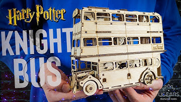 Assembly Wooden Knight Bus from Harry Potter | Ugears 3D Puzzle | Speed Build & Review | ASMR