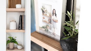 KITCHEN SHELF DIY // FLOATING SHELVES // KITCHEN DESIGN IDEAS ON A BUDGET