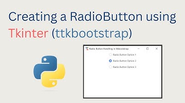How to Create Radio Buttons GUI in tkinter using ttkbootstrap library and Python for Beginners