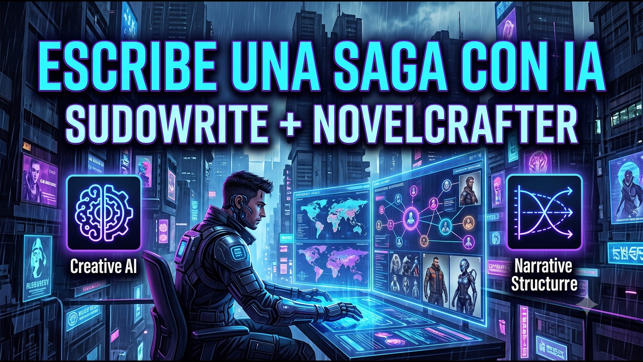 Cómo Escribir una Saga de Ciencia Ficción con IA (Sudowrite + Novelcrafter) | Sistema Completo 2026