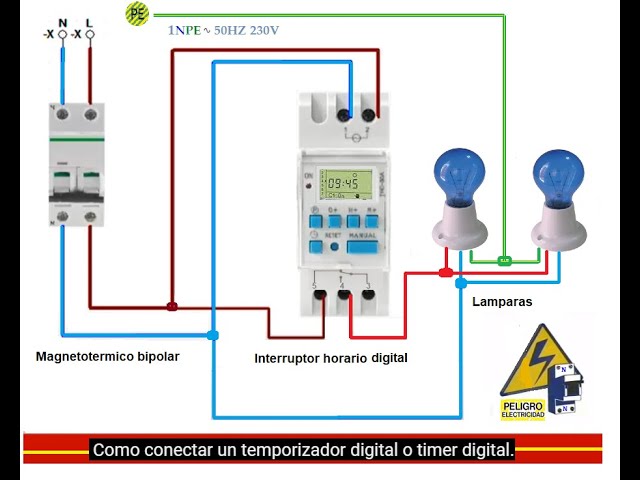 Temporizador digital electrónico Interruptor de temporizador 24