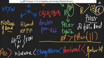 Boiling Point Comparison of Alcohols ,Aldehydes , Ethers and Hydrocarbons ex 11.3 b class 12