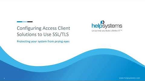 Configuring ACS (Access Client Solutions) to Use SSL (TLS)