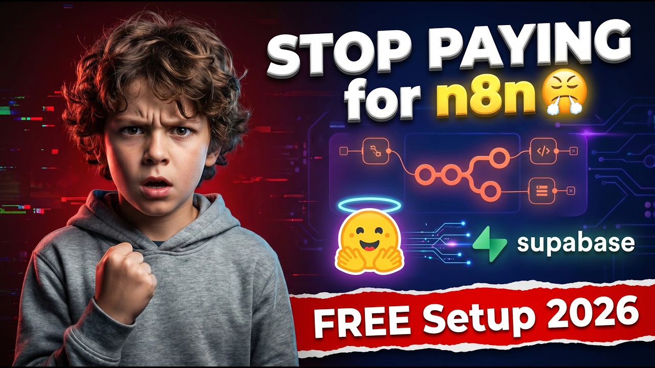 Stop Paying for n8n Hosting 😤 | Free Setup with Hugging Face & Supabase ...