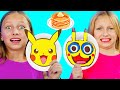 Рисуем блинами челлендж 2! Pancake Art Challenge 2