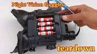 ASMR Night Vision Binoculars teardown, faulty digital night vision goggles from a fleamarket in Iraq