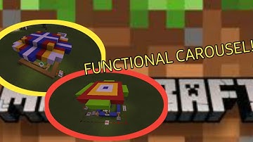 MCPE | HOW TO MAKE A WORKING CAROUSEL IN MINECRAFT!!