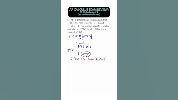 AP CALCULUS REVIEW - Multiple Choice, No Calc (Q7) - #maths #calculus1 #study #apcalculus