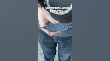 Get a Stonewash finish on your knife blade #knifemaking #knife #diy #tutorial