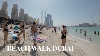 Beach Walk Dubai Marina [4k] - Dubai's BEST beach in JBR February 2022