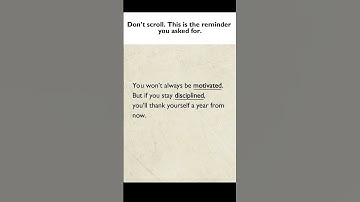 Don’t Scroll. You Needed to Read This Today. 🧠💯#disciplineovermotivation  #dailyreminder