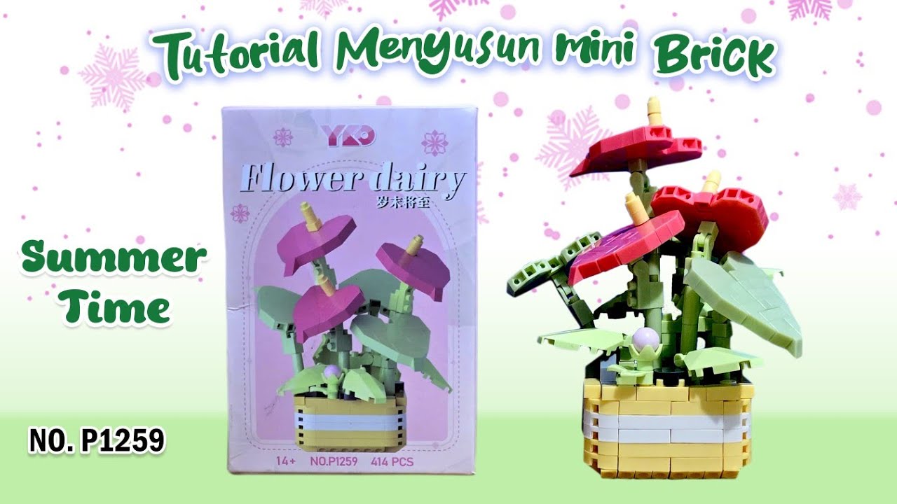 HOW I BUILD MINI LEGO BRICKS NANO BLOCKS DIY FLOWER DAIRY SERIES NO. P1259 SUMMER TIME