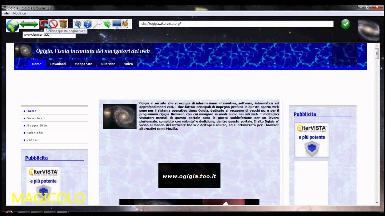 Ogigia - Browser web tutto italiano Recensione Magicolo 2012