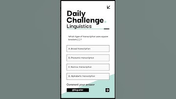 🎯 Linguistics Quiz: Which Transcription Uses [Square Brackets]? #Shorts #linguistics #phoneticsquiz