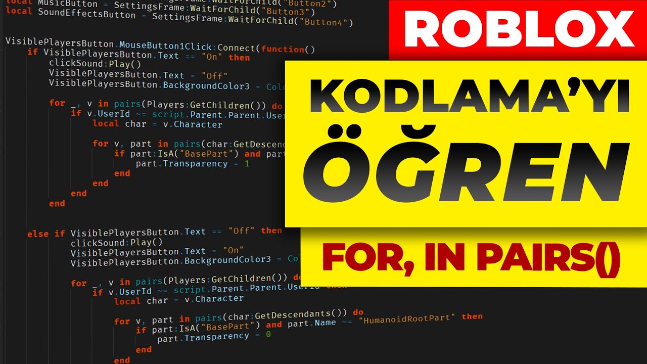 Roblox Kodlama Nasıl Yapılır #11 - Roblox Studio for in pairs ...