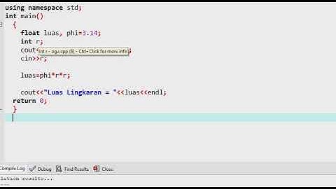 FLOWCHART MENGHITUNG LUAS LINGKARAN