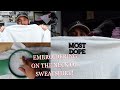 How I hoop and embroider on the neck area of a sweatshirt using a Tajima TMBP2