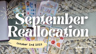 SEPTEMBER REALLOCATION // DEBT AND SINKING FUNDS 
