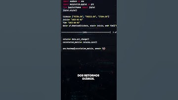 [Análise de Ações] - Correlação entre Ações: Analisando