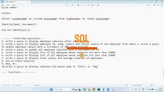SQL 11 | Functions | Aggregations Functions