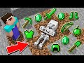 Minecraft NOOB vs PRO: ONLY NOOB KNOWS ABOUT OLD CORPSE EMERALD VILLAGER UNDER VILLAGE 100% trolling