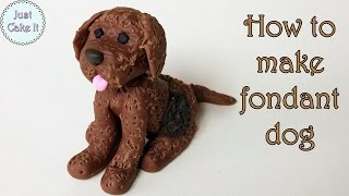 How to make fondant dog cake topper / Jak zrobić psa z masy cukrowej