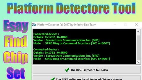 Detect Device Platform and show Which Module Infinity Platform Detector tool Free for All