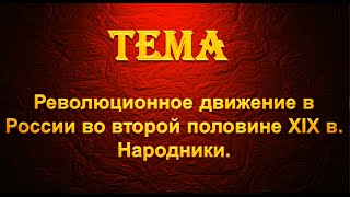 Революционное движение в России во вт. пол.  XIX в.  Народовольцы.