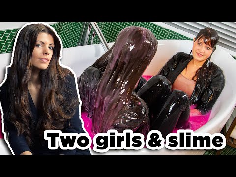 Two girls in a tub of slime (remastered scene)