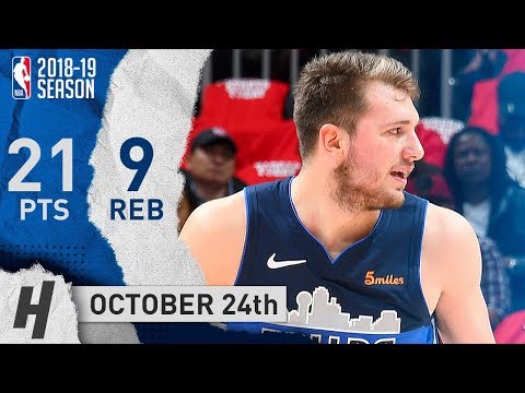 Luka Doncic Full Highlights Mavericks vs Hawks 2018.10.24 - 21 Points, 9 Reb