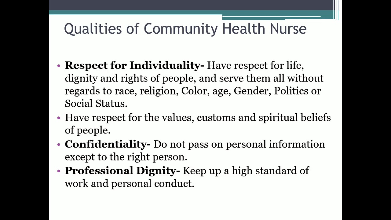 Revision Unit 2community Health Nurse Qualities Roles And Functions