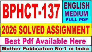 BPHCT 137 solved assignment 2026 || bphct 137 solved assignment 2026 in English || ignou bphct137