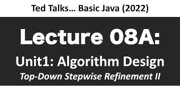 CSCI1583 - Lecture 08A: Topdown Stepwise Refinement - Demo