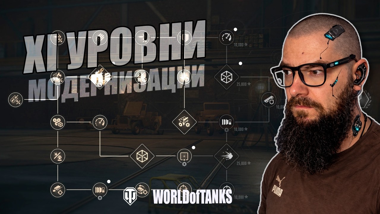 ПРОКАЧКА МОДЕРНИЗАЦИЙ НА 11 УРОВНЯХ В World of Tanks.