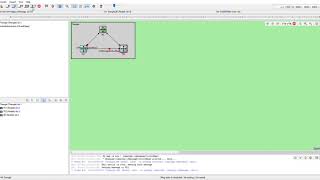 simulation of triangle shape network sending signals  with omnet++