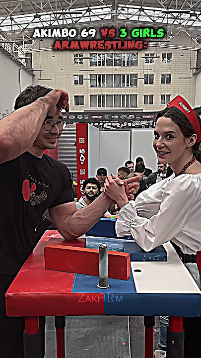 🔥Akimbo 69 Vs 3 Girls Arm Wrestling
