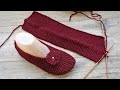 Следки по-турецки на двух спицах 🍒 Two-spoke slippers