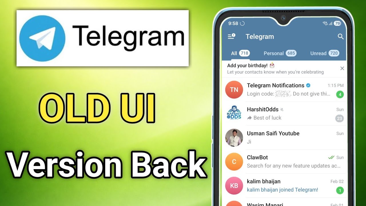 Telegram First Version Telegram old version | Telegram ko pahle jaise kaise kare - YouTube
