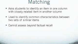 EDU 6540 Selected Response Assessments