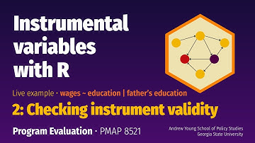 PMAP 8521 • Example: Instrumental variables with R: 2: Checking instrument validity