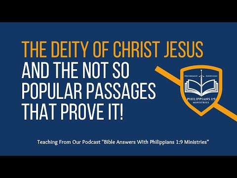 The Deity Of Christ Jesus & the not so popular passages that prove it!
