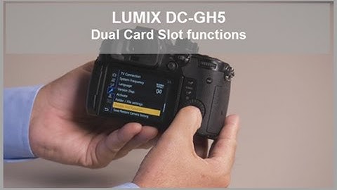 Panasonic - LUMIX G Series - DC-GH5, DC-GH5S, DC-G9 - Dual SD Card Slot Functions.