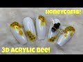 3D Acrylic Bee | Honeycomb Nails | Nail Sugar | Nailchemy