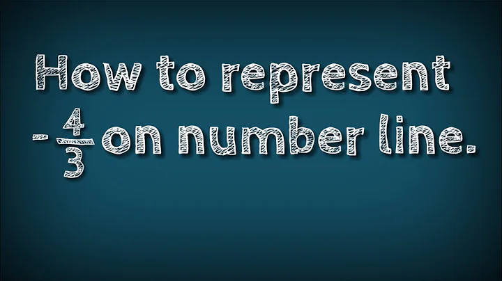 How to represent  -4/3 on number line. shsirclasses.