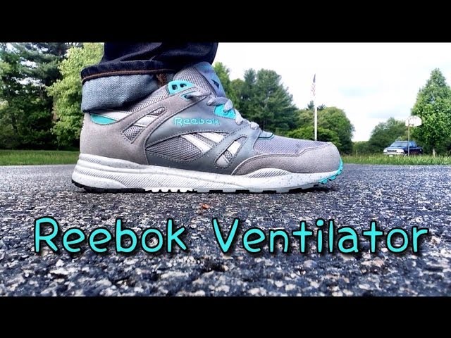 Reebok Ventilator Grey/Teal On Feet - YouTube