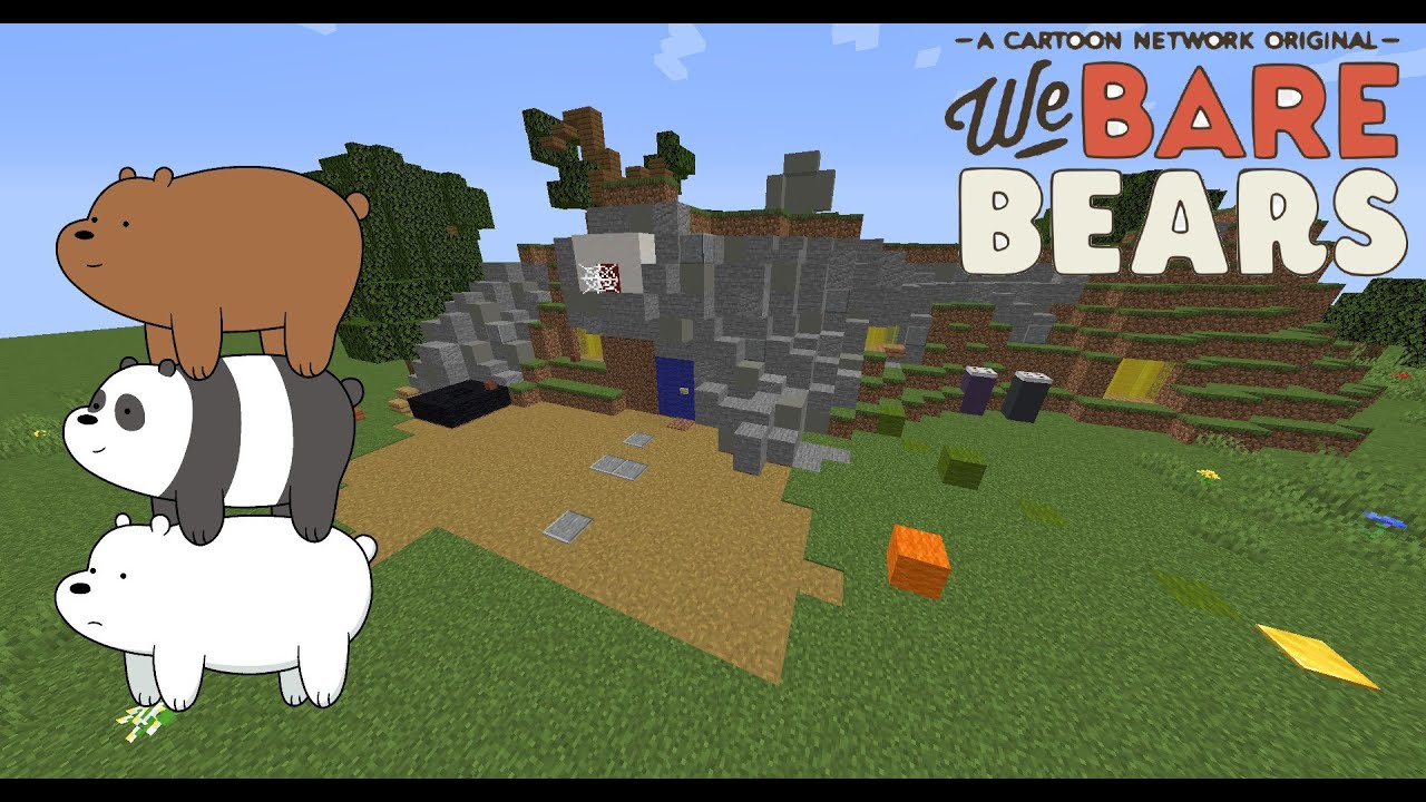 We Bare Bears) How To Make The Bears Cave In Minecraft - Youtube