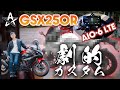 【GSX250R】唯一無二のバイクへカスタム!最強のツーリングバイクへ!【モトブログ】